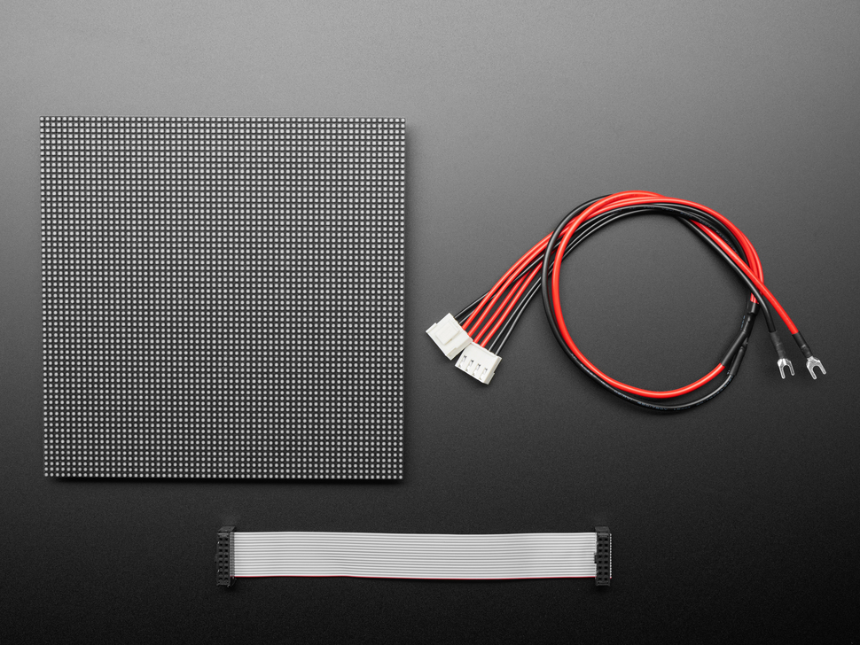 64x64 RGB LED Matrix Panel with 45 Degree Curb-Cut - 2.5mm Pitch