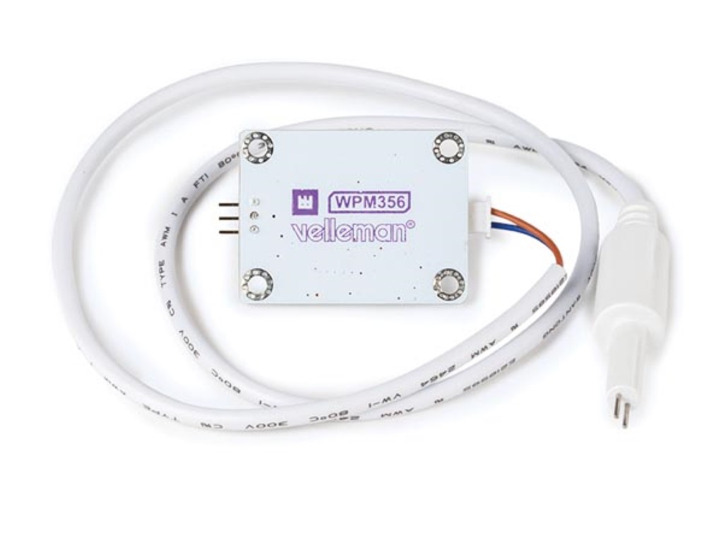 TDS sensor, for water quality, 3.3-5.5 VDC, measuring range 0-1000 ppm, cable length 60 cm, white