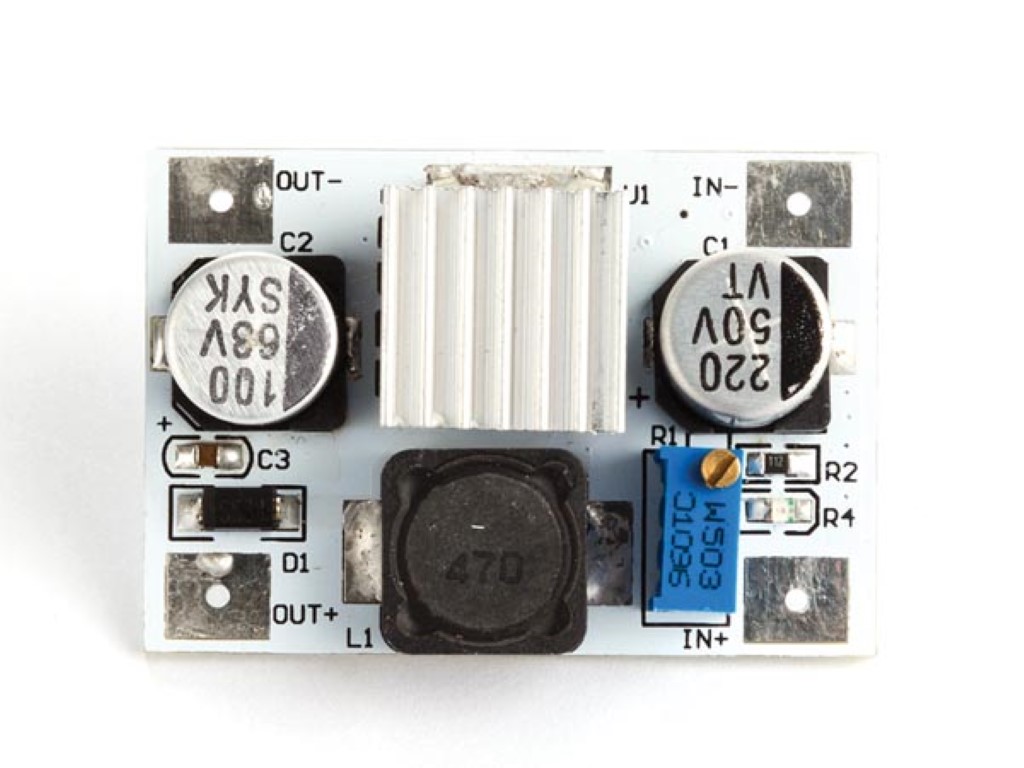 Adjustable LM2577 voltage step-up module, boosts 3.5-35 VDC to 5-40 VDC