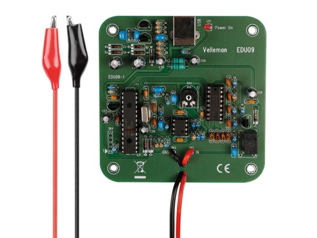 Educational soldering kit, oscilloscope kit for PC, spectrum analyser, transient recorder