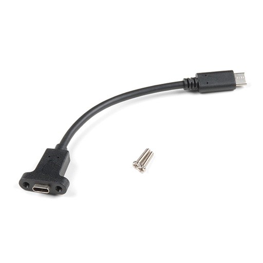 [CAB-15455] Panel Mount USB-C Extension Cable - 6"
