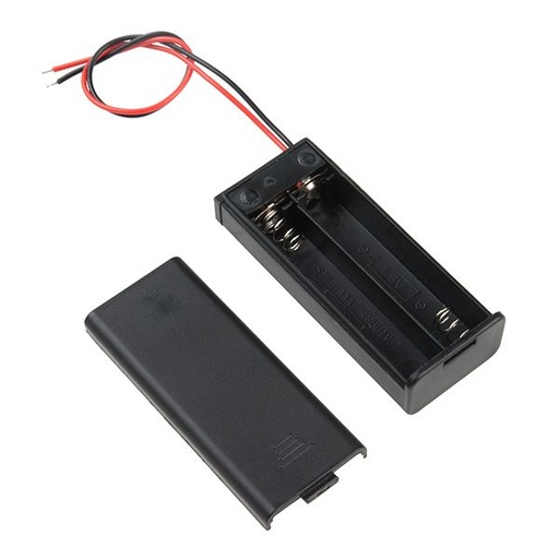 Battery Holder - 2xAAA with Cover and Switch