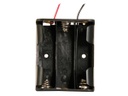 BATTERY HOLDER FOR 3 x AA CELLS (WITH LEADS)