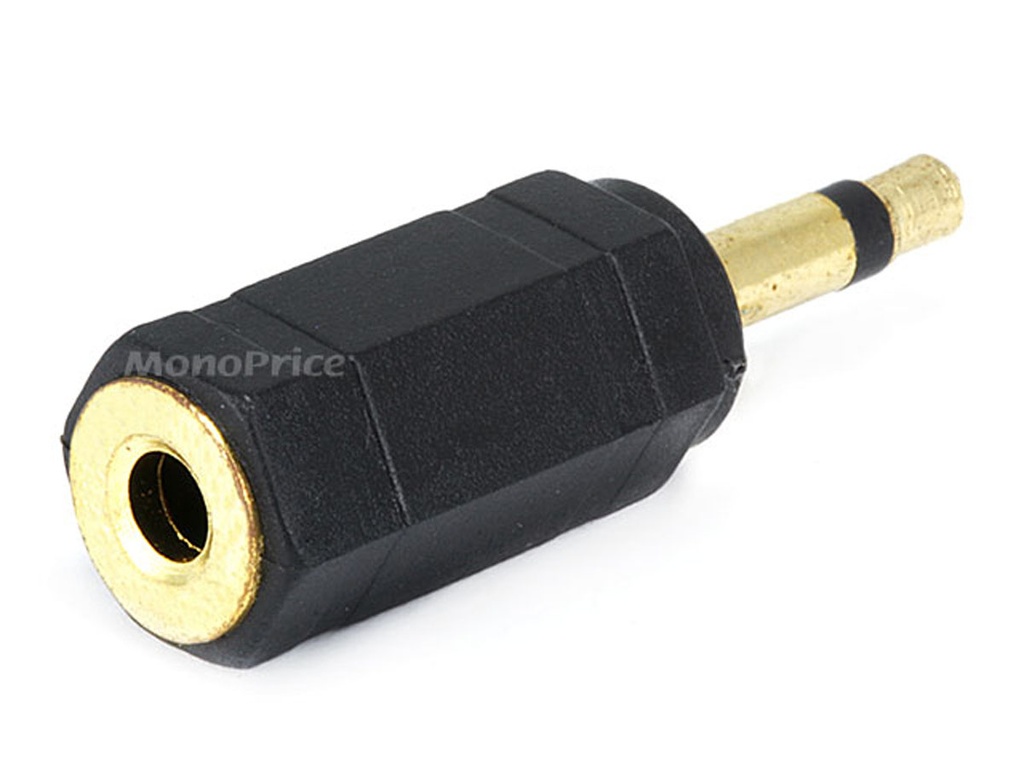 3.5mm Mono Plug to Stereo Jack Adapter Gold (MPSA35), photo 2