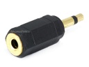 3.5mm (1/8") Mono Plug to 3.5mm (1/8") Stereo Jack Adaptor - Gold Plated