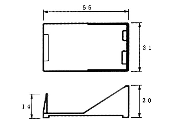 BATTERY HOLDER FOR 1 x 9V CELL (WITH LEADS)