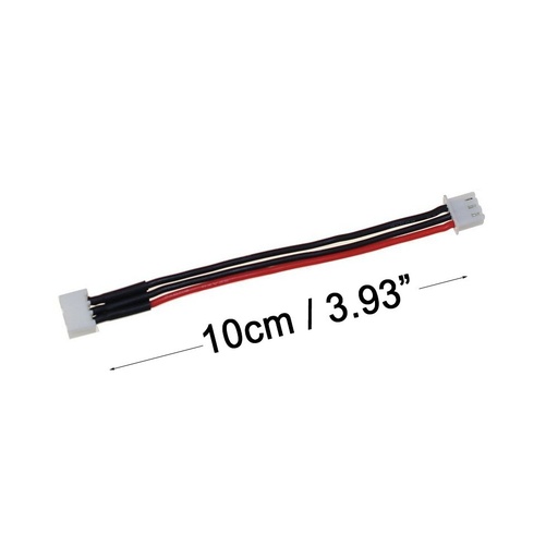 10pcs Male Female Balance Wire Extention 10cm Adapter LiPo Battery Cable 2S 3Pins 7.4V