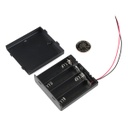 Battery Holder 4xAA with Cover and Switch