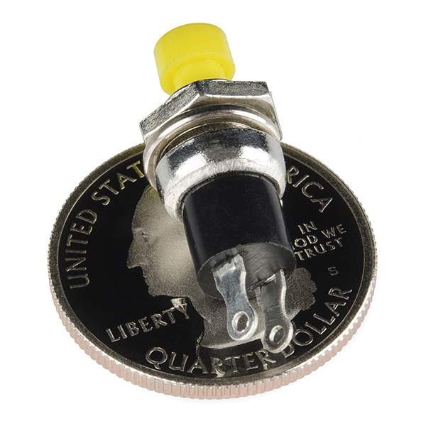 Momentary Button - Panel Mount (Yellow)