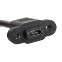Panel Mount USB Micro-B Extension Cable - 6"