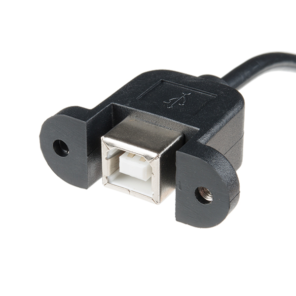 Panel Mount USB-B to Micro-B Cable - 6"