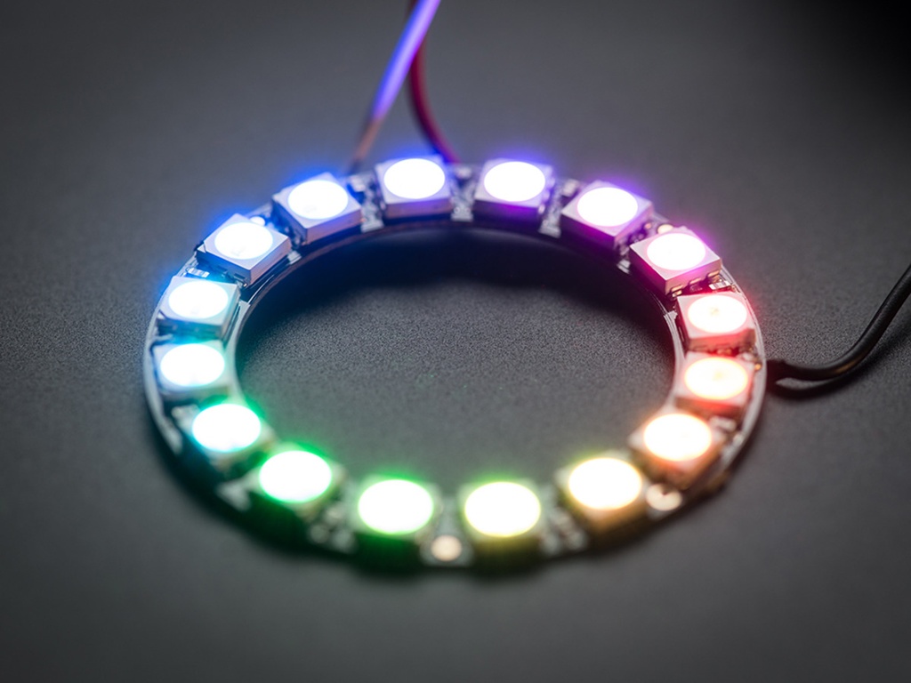 NeoPixel Ring - 16 x 5050 RGB LED with Integrated Drivers