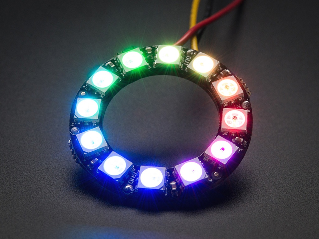 NeoPixel Ring - 12 x 5050 RGB LED with Integrated Drivers