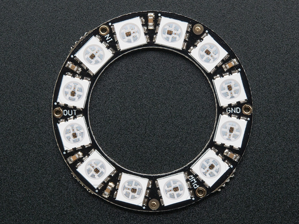 NeoPixel Ring - 12 x 5050 RGB LED with Integrated Drivers