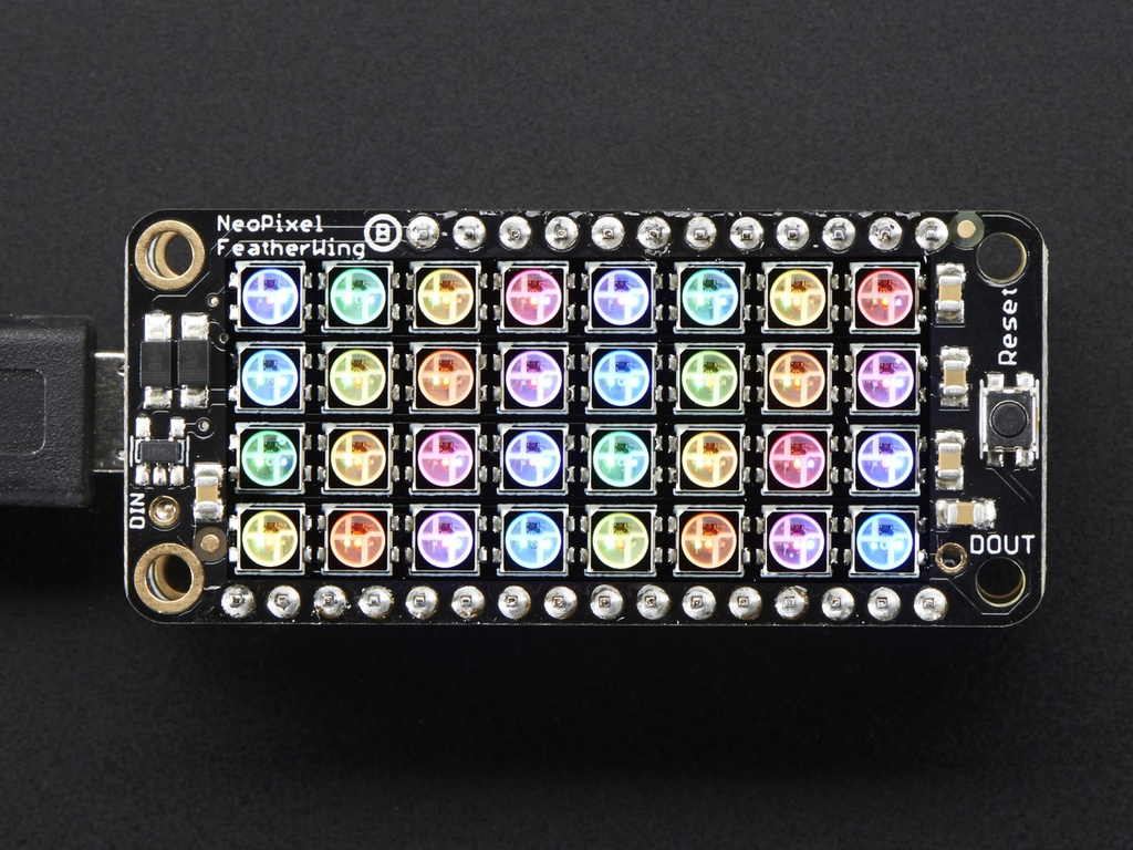 Adafruit NeoPixel FeatherWing 4x8 (ADA-2945), photo 2