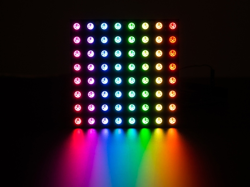 Adafruit NeoPixel NeoMatrix 8x8 - 64 RGB LED Pixel Matrix