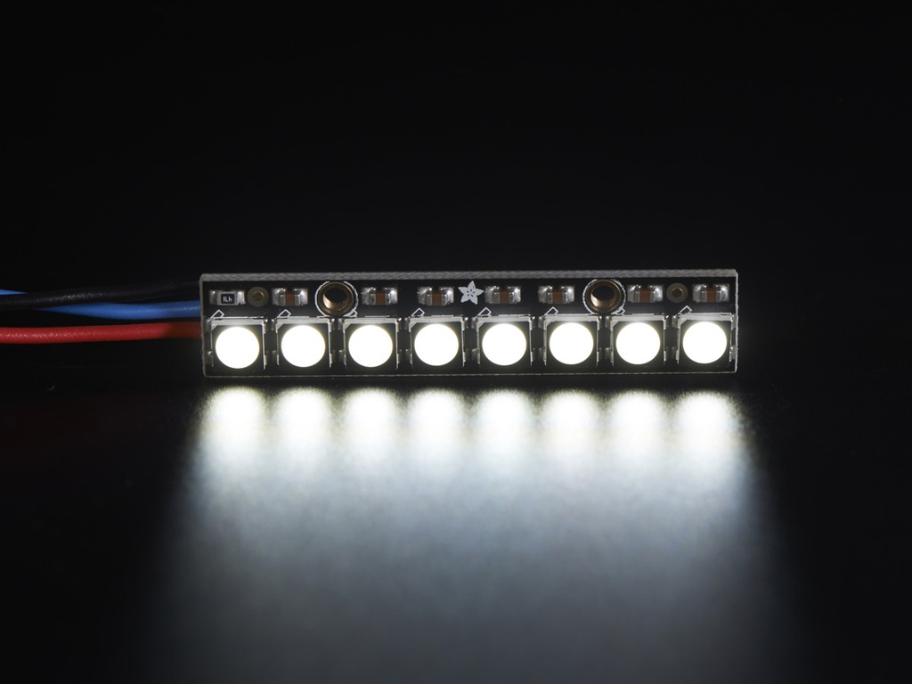 NeoPixel Stick - 8 x 5050 RGBW LEDs - Cool White - ~6000K