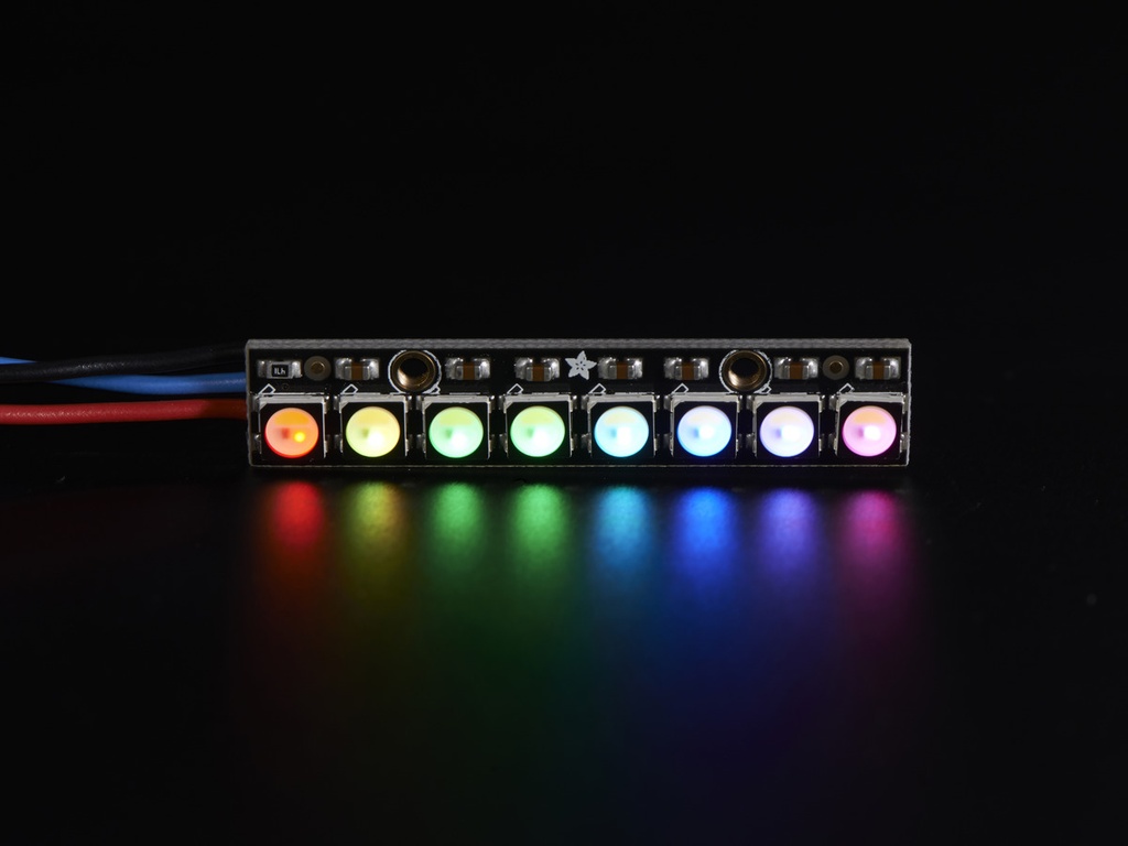 NeoPixel Stick - 8 x 5050 RGBW LEDs - Cool White - ~6000K