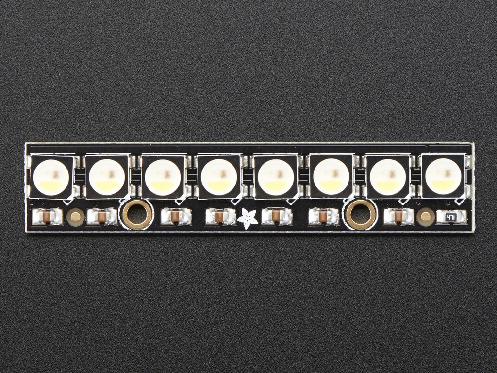 NeoPixel Stick - 8 x 5050 RGBW LEDs - Cool White - ~6000K