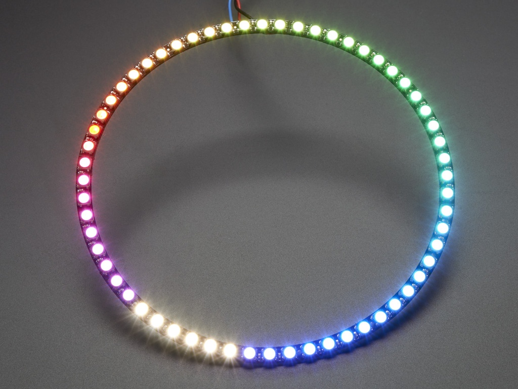 NeoPixel 1/4 60 Ring - 5050 RGBW LED w/ Integrated Drivers - Natural White - ~4500K