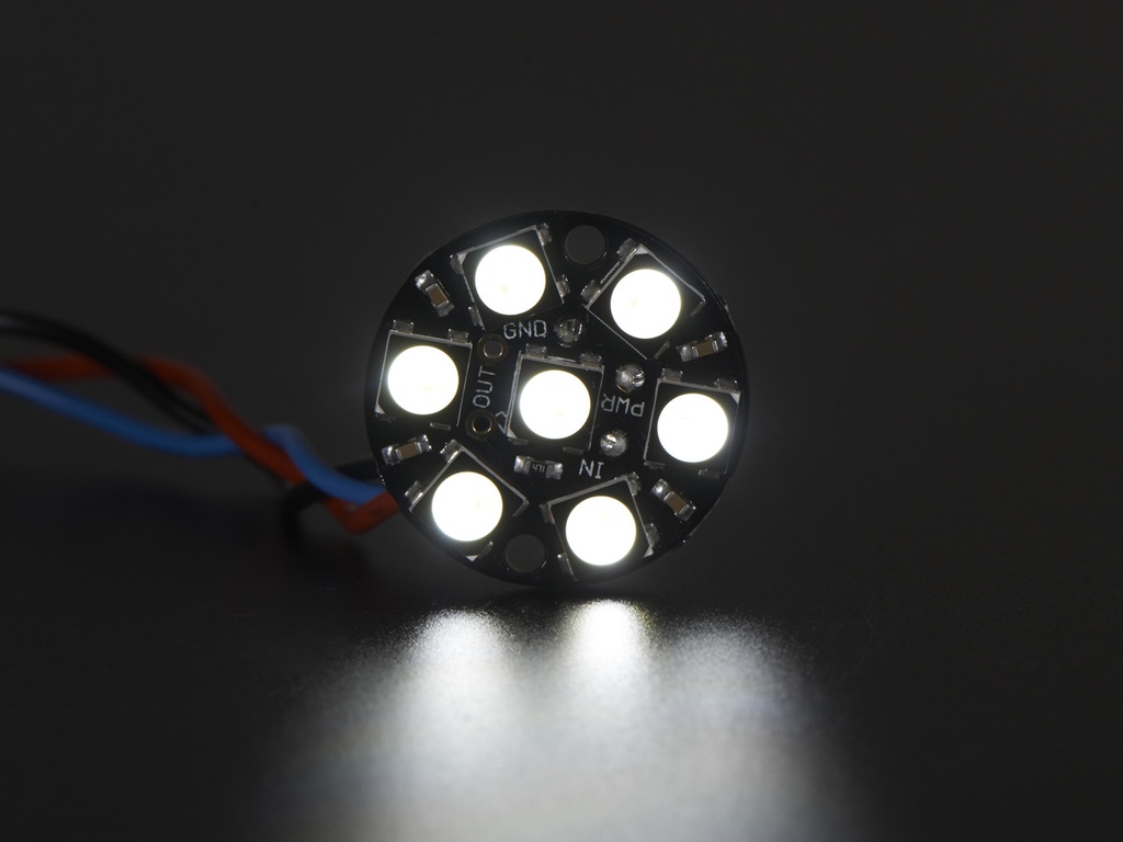 NeoPixel Jewel - 7 x 5050 RGBW LED w/ Integrated Drivers - Cool White - ~6000K