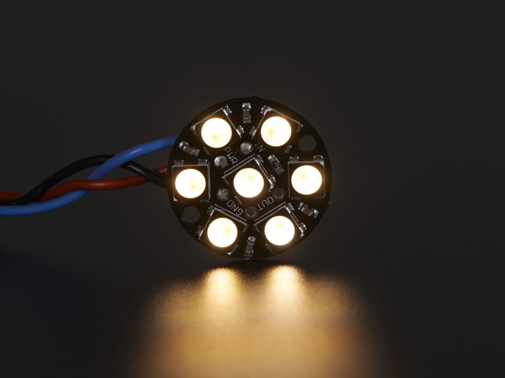 NeoPixel Jewel - 7 x 5050 RGBW LED w/ Integrated Drivers - Warm White - ~3000K