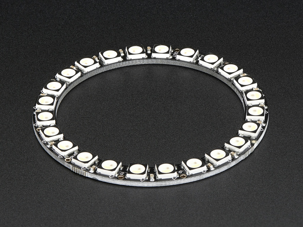 NeoPixel Ring - 24 x 5050 RGBW LEDs w/ Integrated Drivers - Natural White - ~4500K