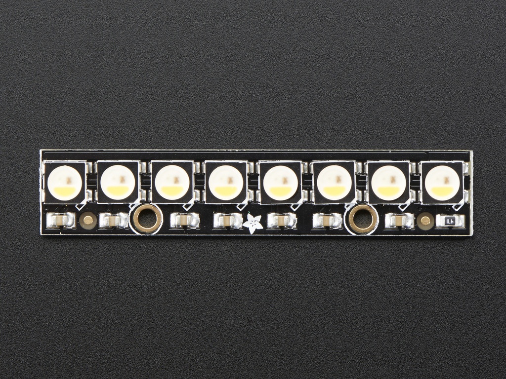 NeoPixel Stick - 8 x 5050 RGBW LEDs - Warm White - ~3000K