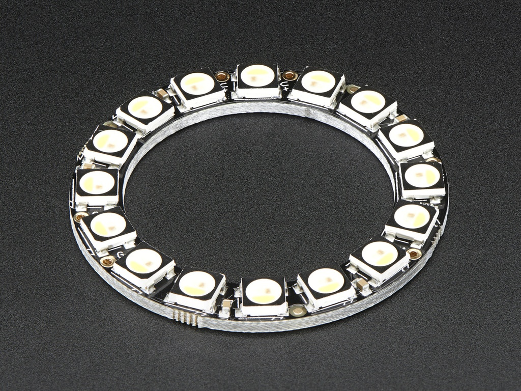 NeoPixel Ring - 16 x 5050 RGBW LEDs w/ Integrated Drivers - Natural White - ~4500K