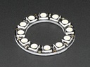 NeoPixel Ring - 12 x 5050 RGBW LEDs w/ Integrated Drivers - Cool White - ~6000K