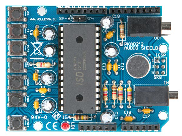 Velleman Recording Audio Shield for Arduino (WPSH02), photo 5