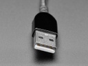 Black Woven Right Angle USB C to USB A Cable - 0.2m long