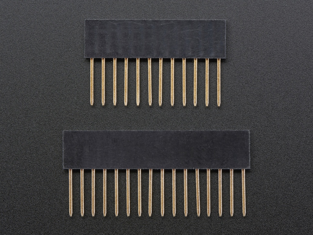 Stacking Headers for Feather - 12-pin and 16-pin female headers