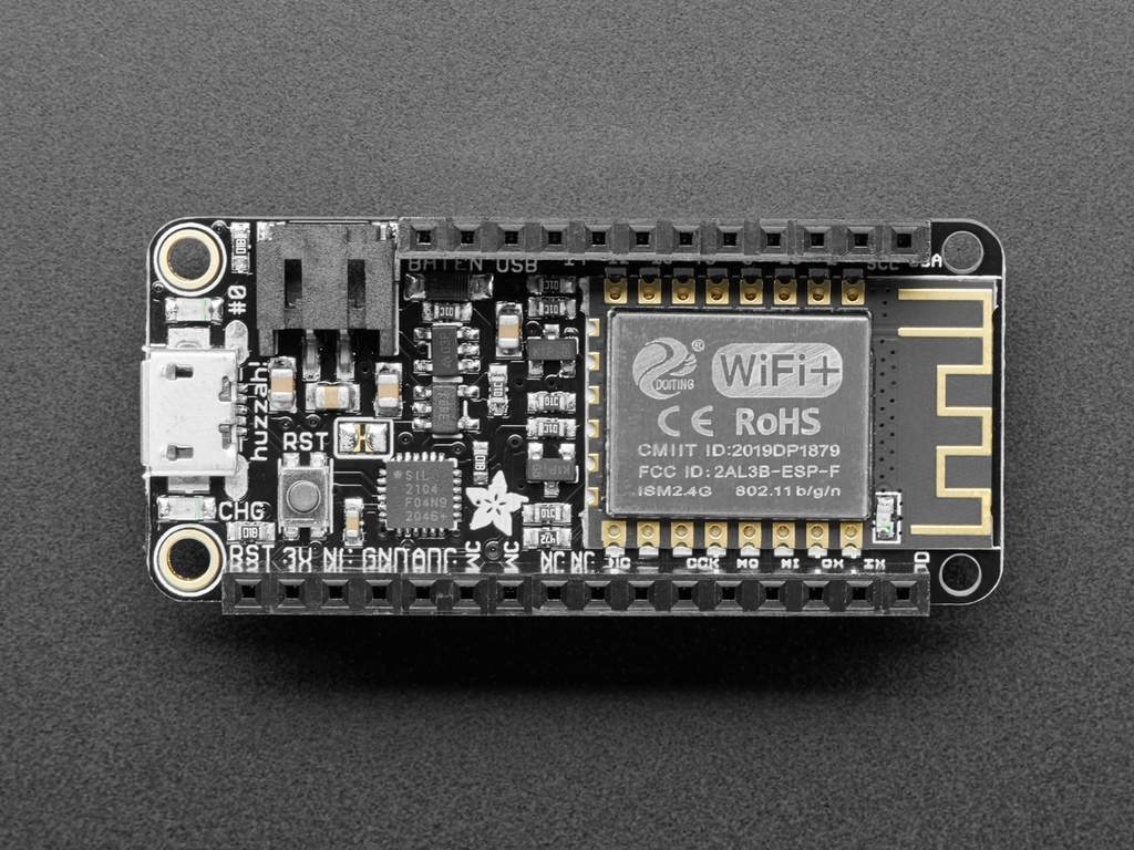 Assembled Feather HUZZAH w/ ESP8266 WiFi With Stacking Headers