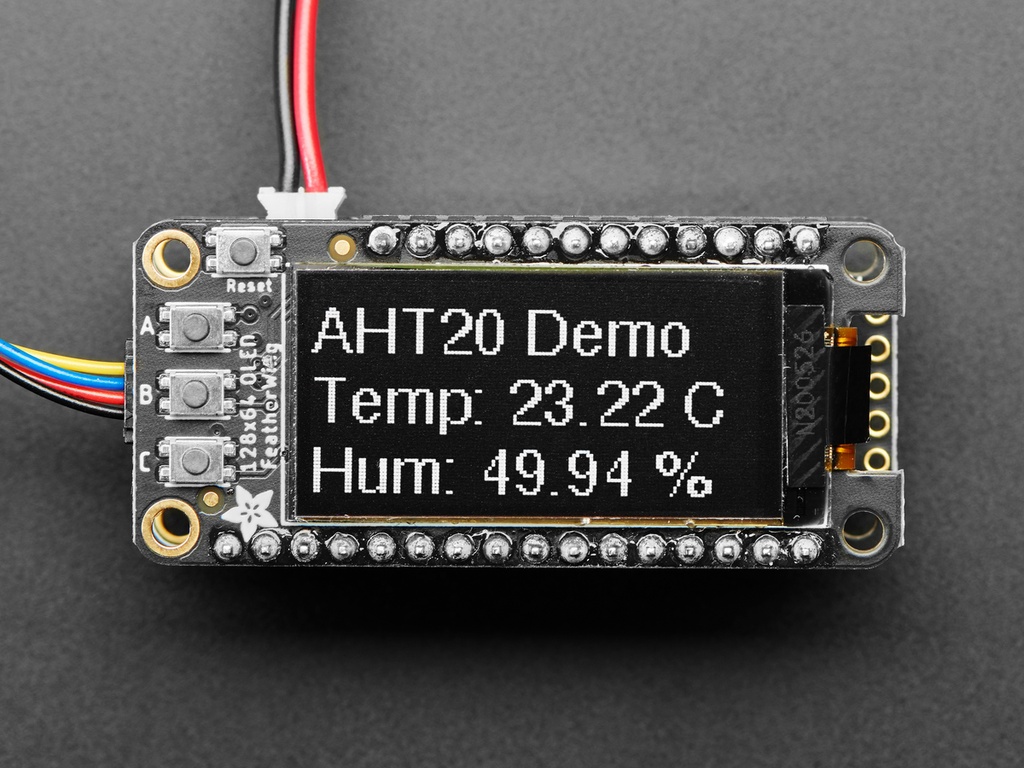 Adafruit FeatherWing OLED - 128x64 OLED Add-on For Feather - STEMMA QT / Qwiic