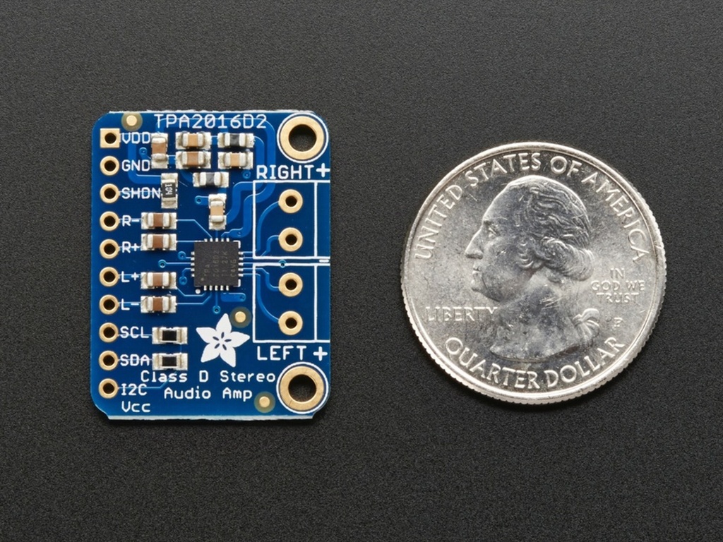 Stereo 2.8W Class D Audio Amplifier - I2C Control AGC - TPA2016