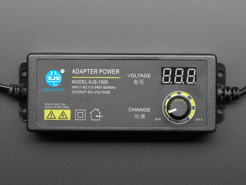 Adjustable Power Supply with 2.1mm / 5.5mm DC - 3V to 12V at 5A