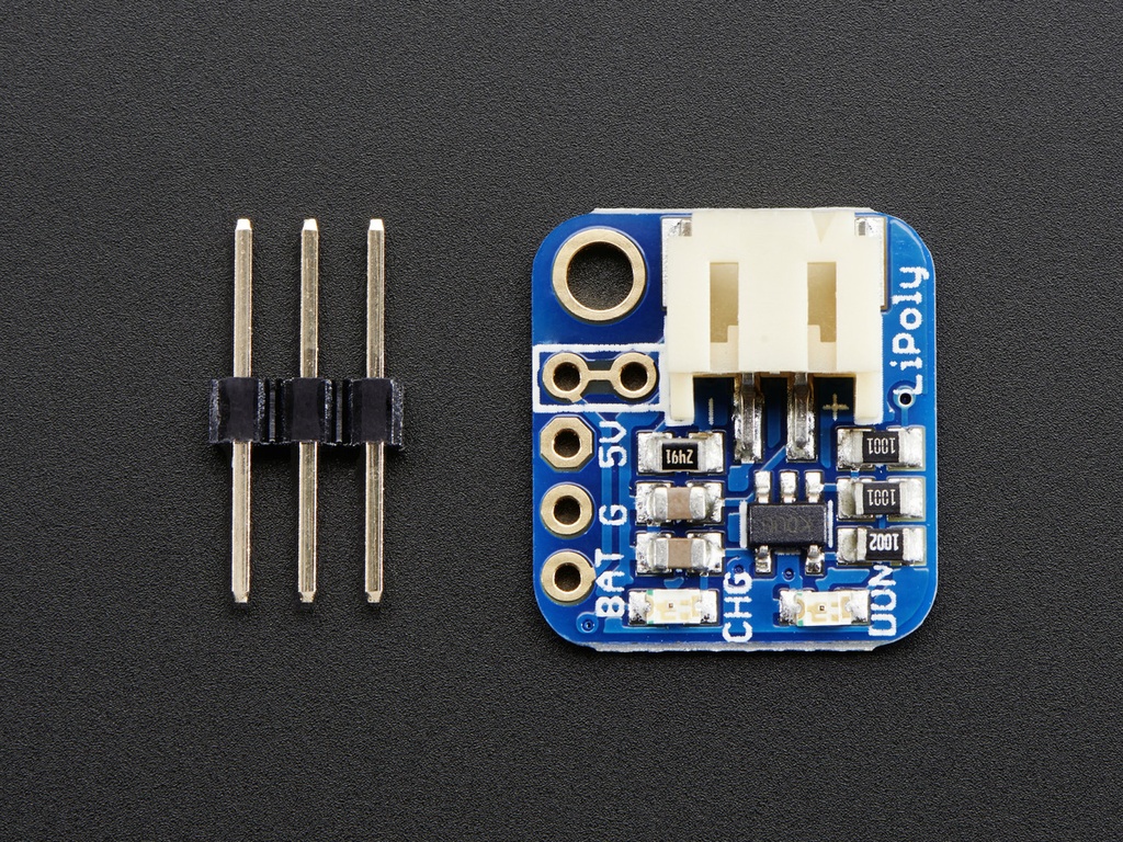 Adafruit LiIon/LiPoly Backpack Add-On for Pro Trinket/ItsyBitsy