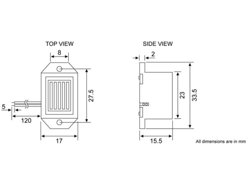 MECHANICAL BUZZER / LEADS