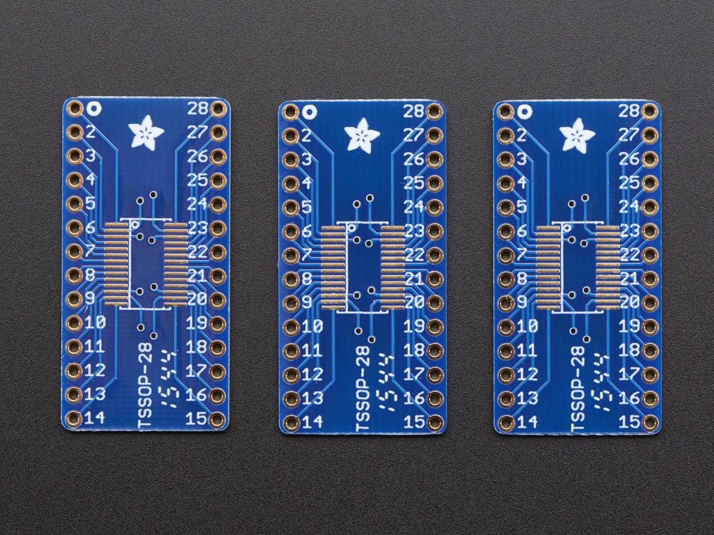 SMT Breakout PCB for SOIC-28 or TSSOP-28 - 3 Pack!