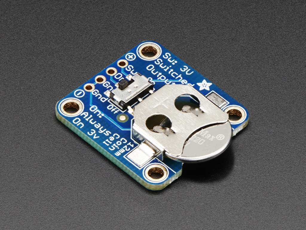 12mm Coin Cell Breakout w/ On-Off Switch