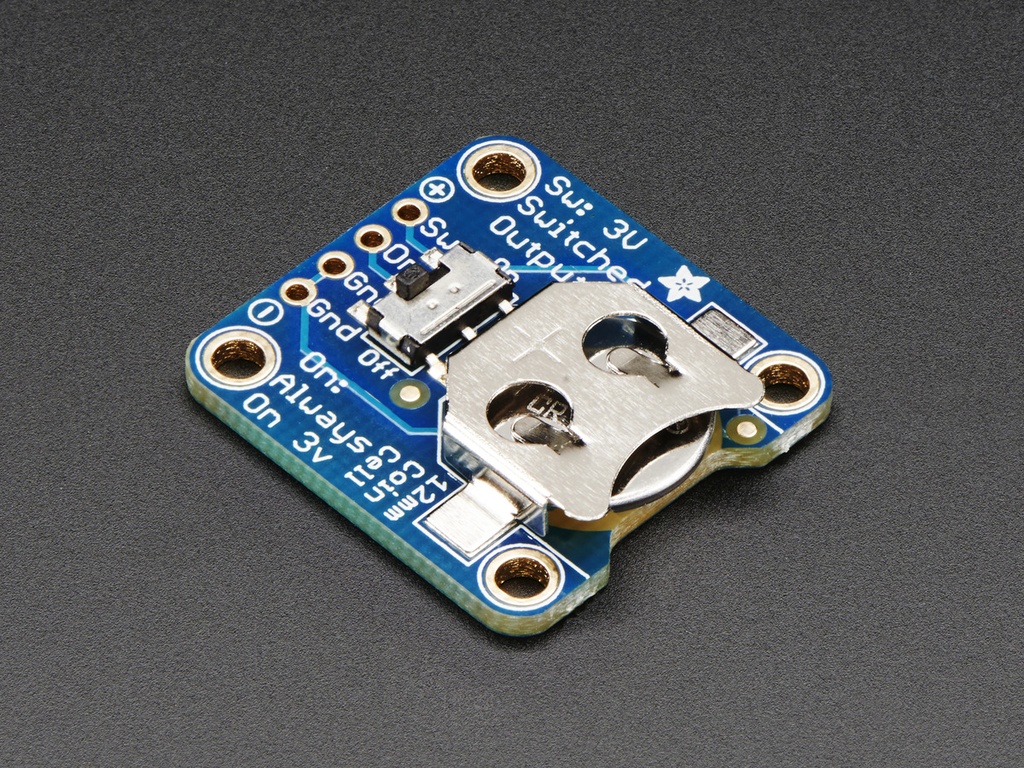 12mm Coin Cell Breakout w/ On-Off Switch