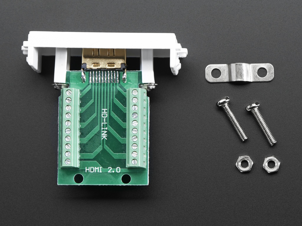 Panel Mount HDMI Socket to Terminal Block Breakout