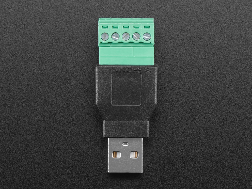 USB-A Male Plug to 5-pin Terminal Block