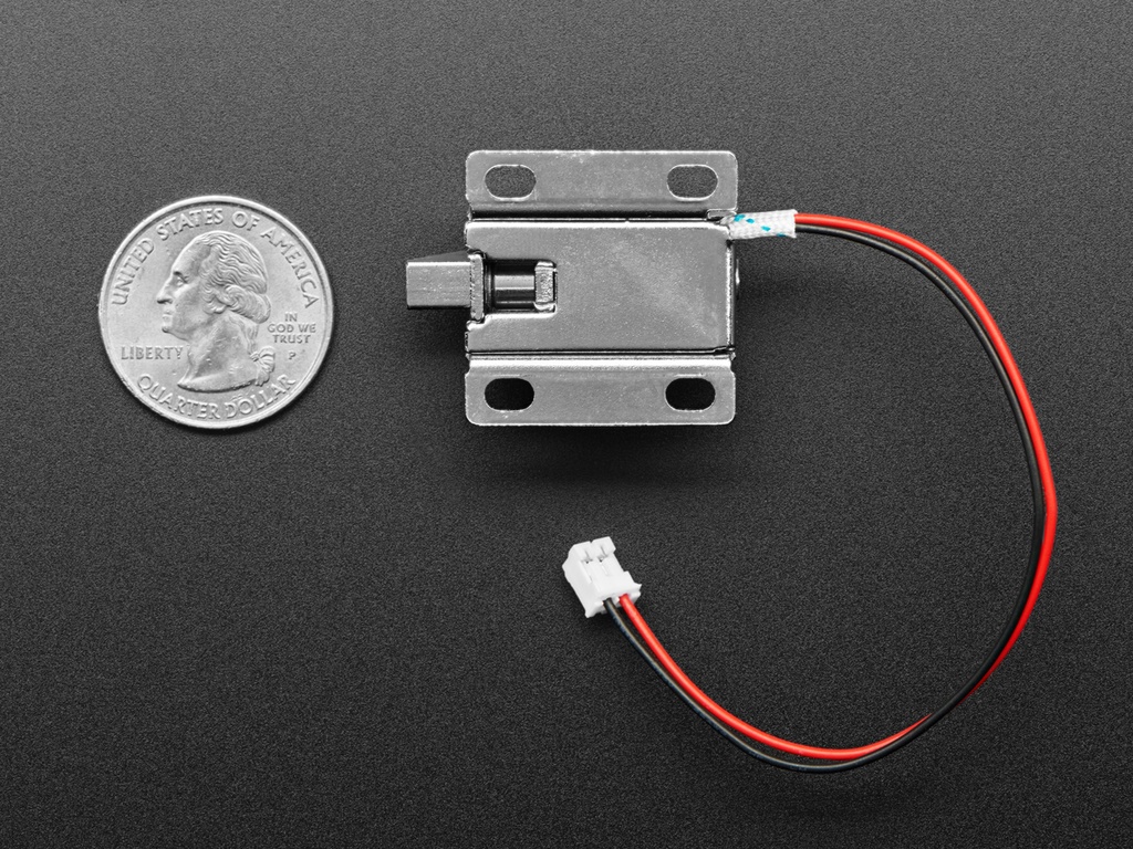 Small Lock-style Solenoid - 12VDC @ 350mAh with 2-pin JST