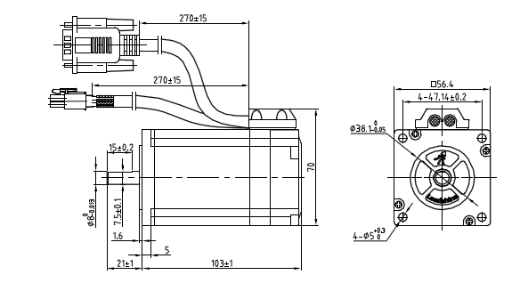 2.6 N.m 2 Phase NEMA 23 CS Series Closed-Loop Stepper Motor