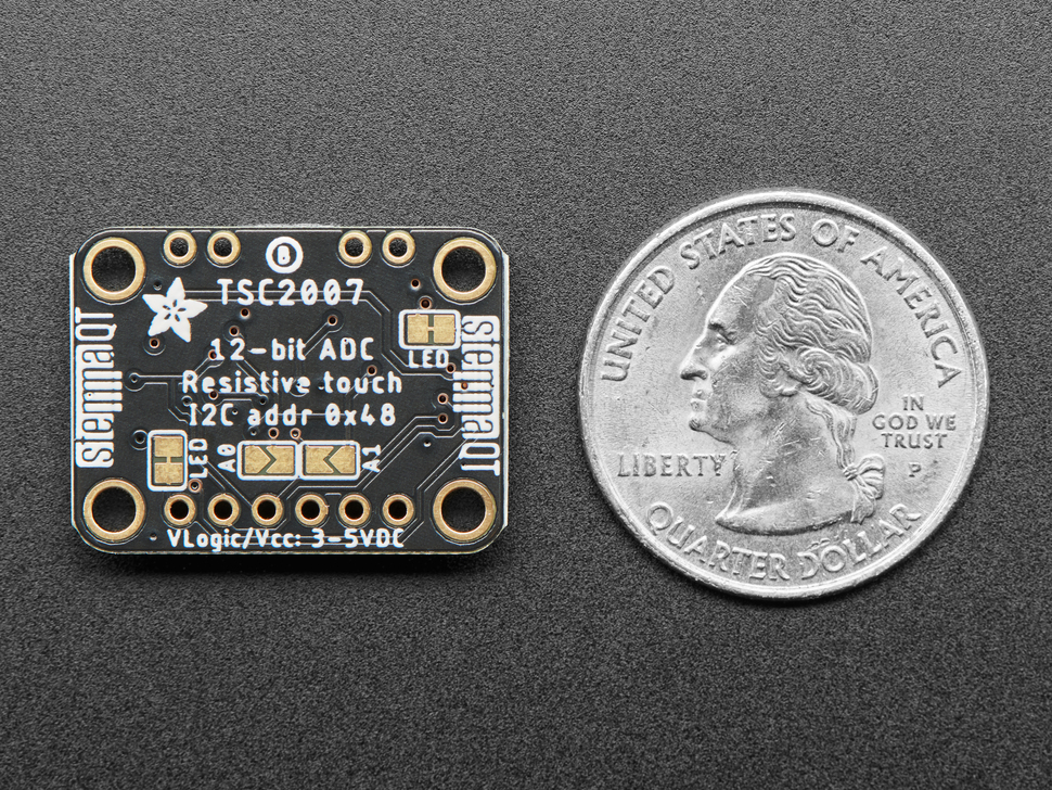 Adafruit TSC2007 I2C Resistive Touch Screen Controller - STEMMA QT