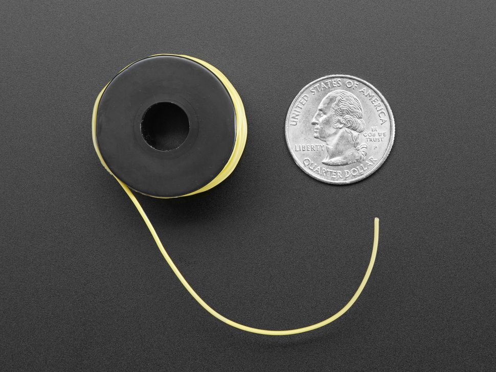 Adafruit Silicone Wire 30AWG Yellow 50ft (ADA-3167), photo 2
