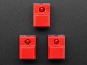 Step Switch with LED - Three Pack of Red Plastic with Red LED - PB86-A1