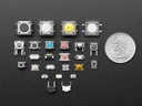 Tactile Switch Assortment - 25 Different Buttons - 10 pcs each - Through Hole and Surface Mount